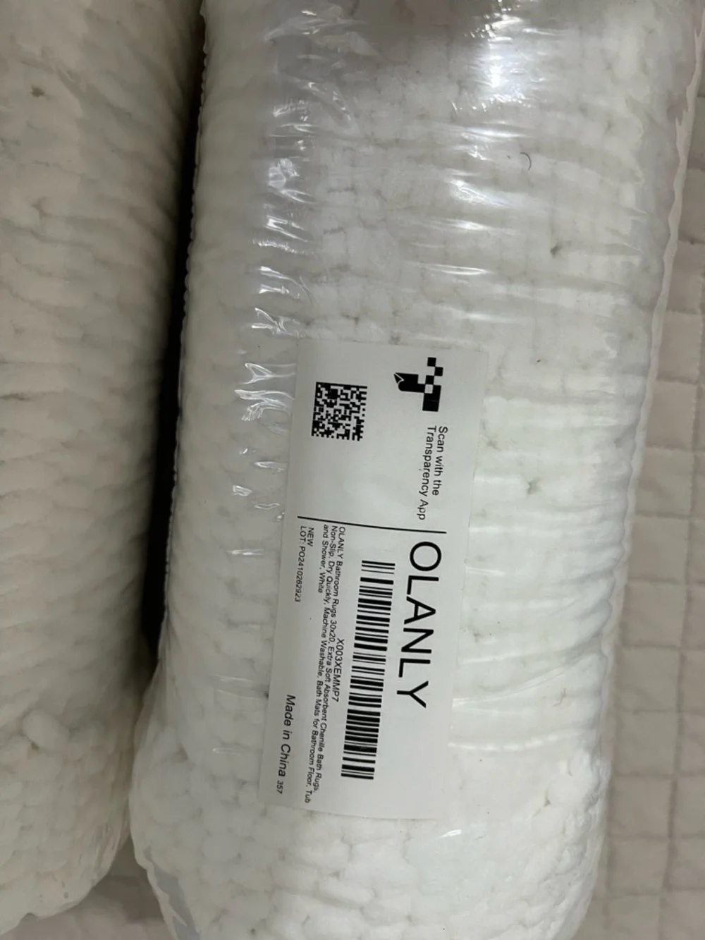 Olanly White Chunky Knit Bath Pillow - Plush Tub Support
